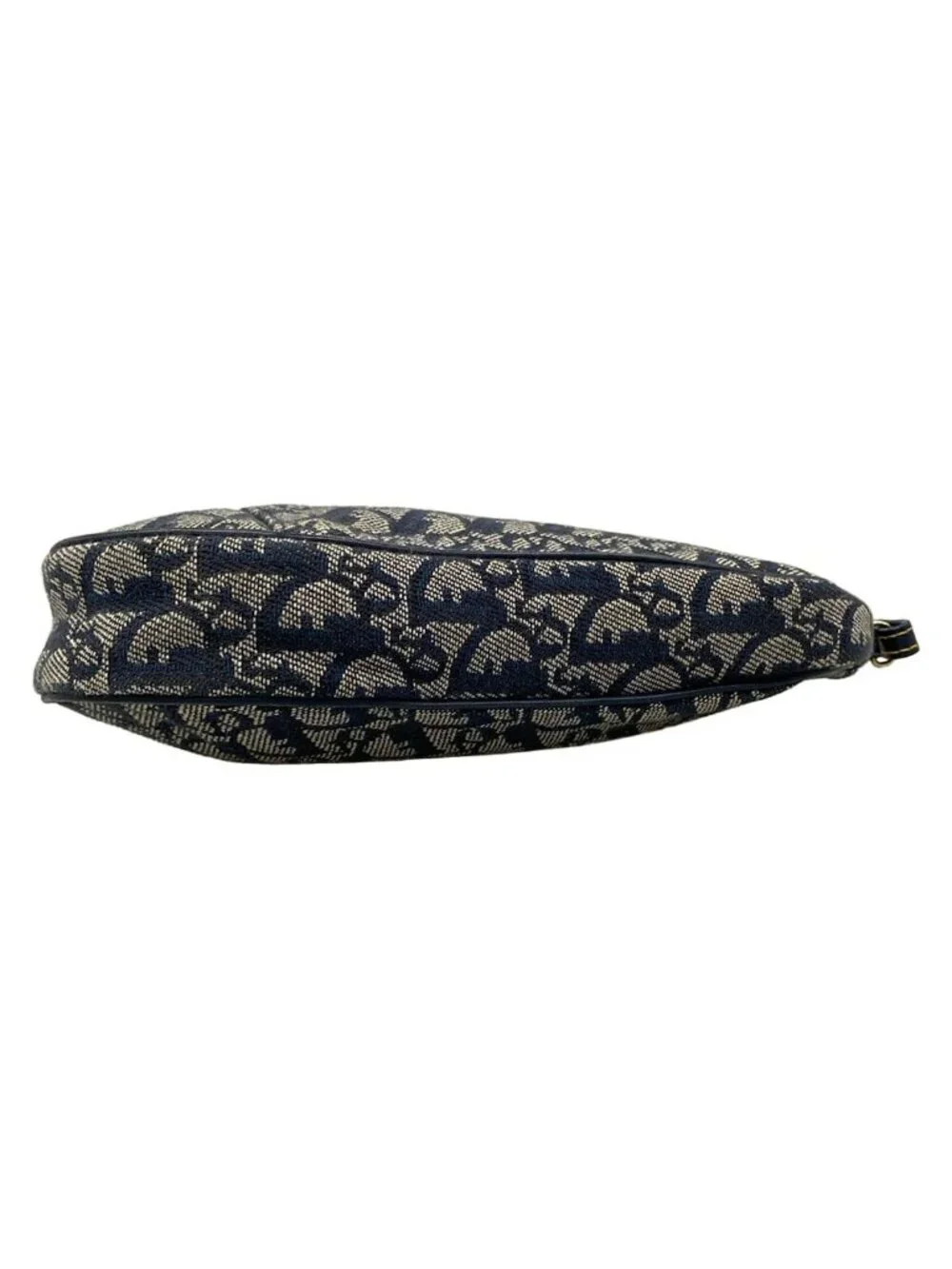 Dior Handbag Saddle Pouch Navy Ivory Leather
